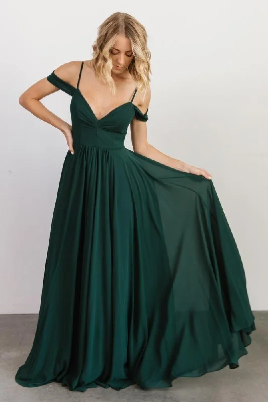 Maxi dresses with balloon sleeves for a vintage - inspired styleBianca Lace Maxi Dress | Emerald