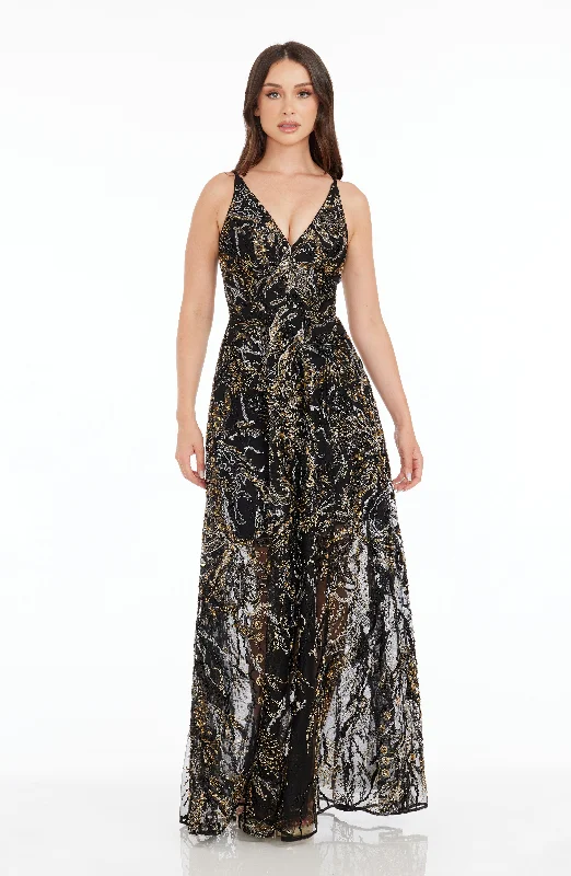 Velvet maxi dresses with long sleeves for winter weddingsAriyah Gown