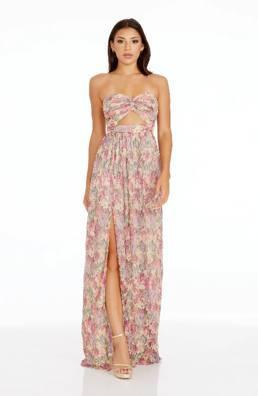 Maxi dresses with ribbed textures for a unique and tactile lookAngelique Gown