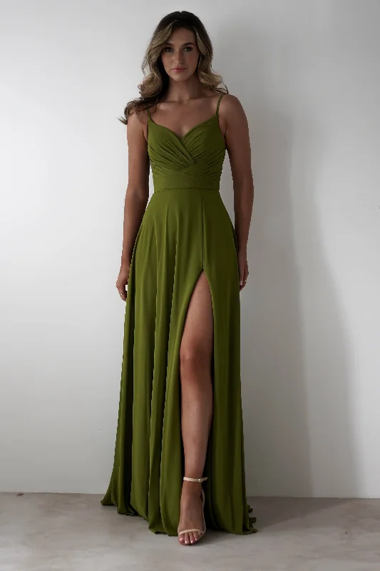 Maxi dresses with tassel accents for a fun and lively touchLupita Chiffon Maxi Dress | Lime