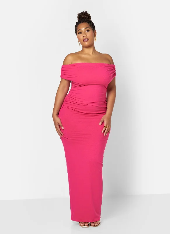 Maxi - inspired midi dresses with flowing fabrics for a beachy vibeAnalise Cotton Over The Shoulder BodyconMaxi Dress Maxi - inspired midi dresses with flowing fabrics for a beachy vibeAnalise Cotton Over The Shoulder BodyconMaxi Dress