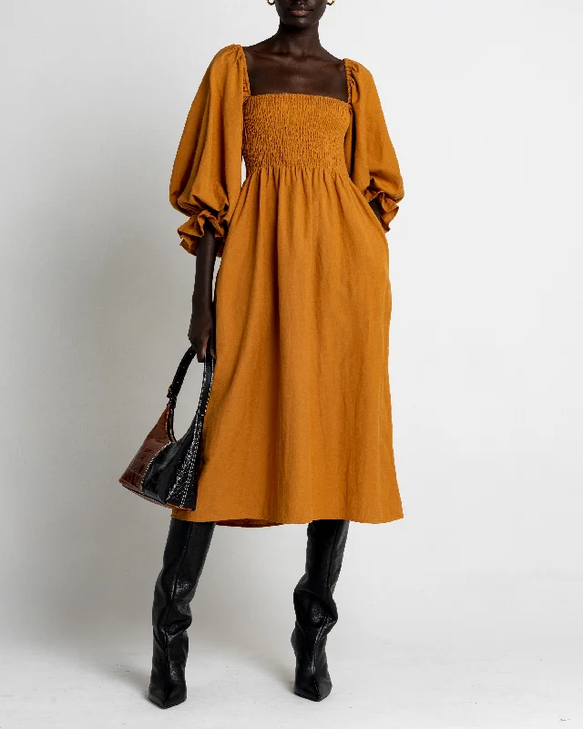 Midi dresses with tiered skirts for a bohemian festival lookAthena Dress