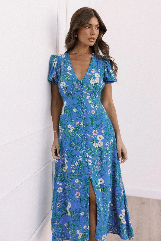 Midi dresses with metallic threads for a glamorous evening eventBrax Floral Dress - Blue Ivy Midi dresses with metallic threads for a glamorous evening eventBrax Floral Dress - Blue Ivy