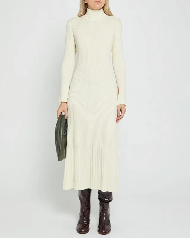 Sleeveless midi dresses with lace details for summer weddingsCharlotte Knit Dress