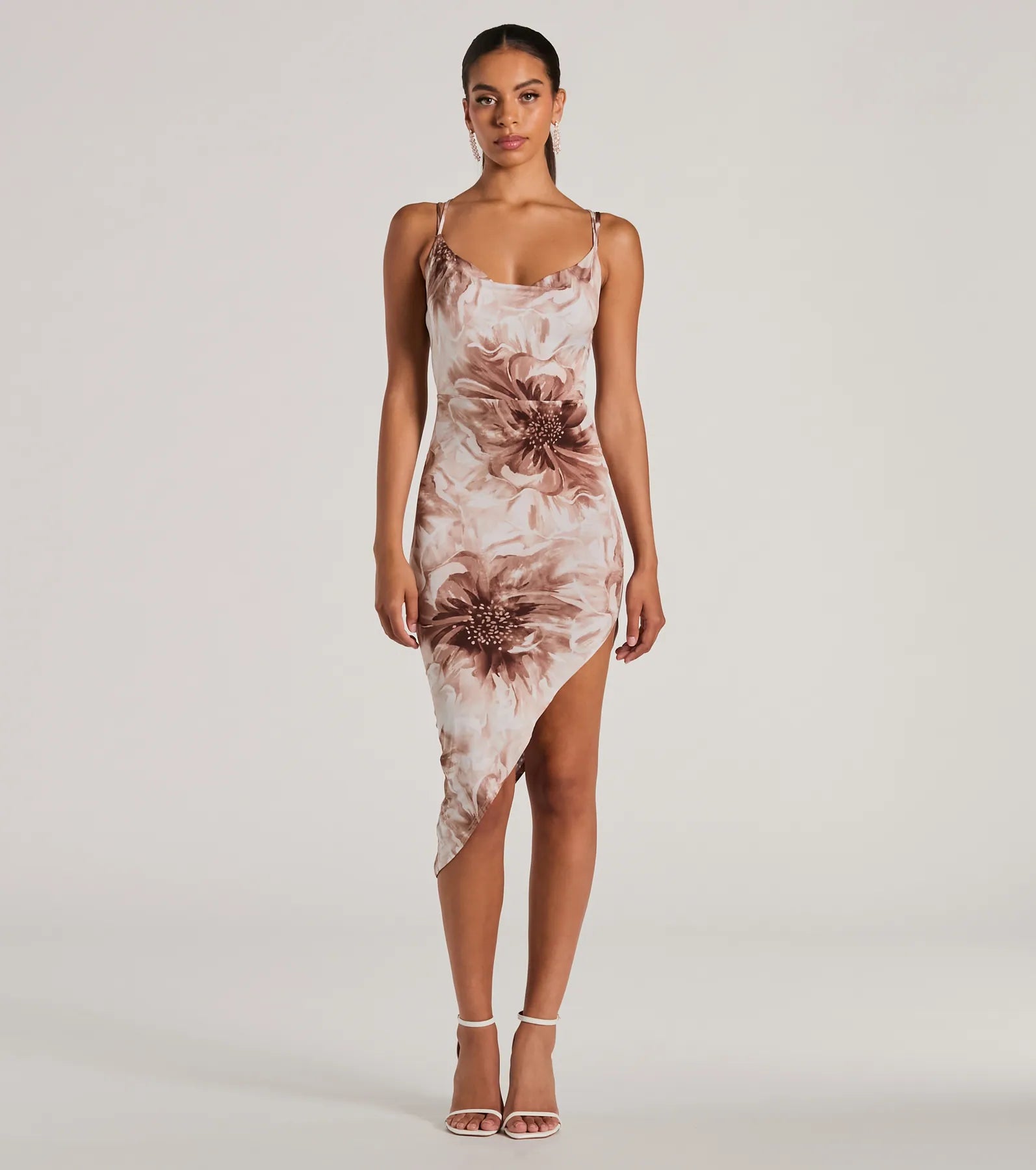 Midi dresses with ribbed textures for a unique and tactile appearanceIsland Neutrals Halter Strappy Tropical Midi Dress