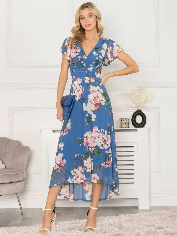 Midi dresses with mesh inserts for a trendy and breathable optionJolie Moi Allura Mesh Maxi Dress, Royal Blue