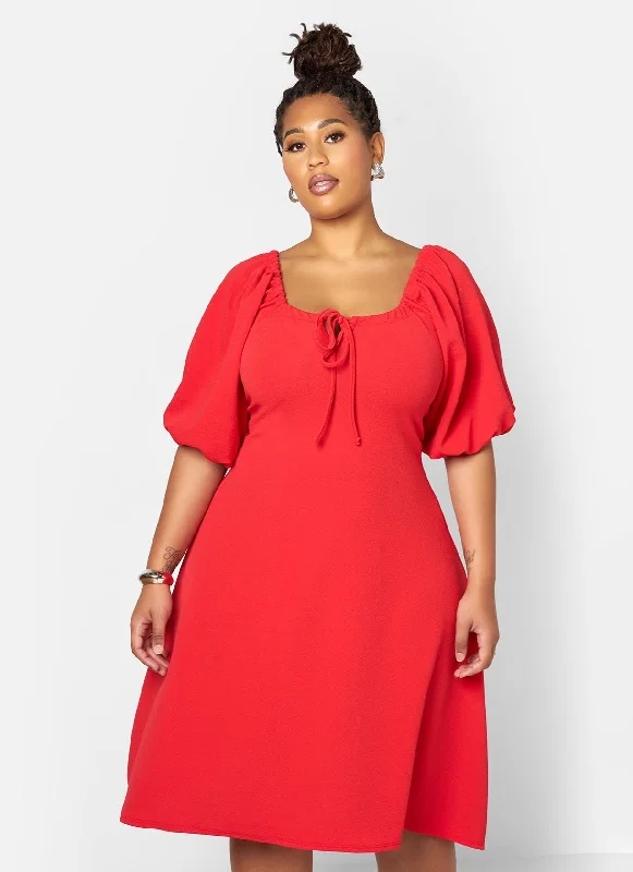 Midi dresses with mesh inserts for a trendy and breathable optionMia Peasant Style A Line Midi Dress Midi dresses with mesh inserts for a trendy and breathable optionMia Peasant Style A Line Midi Dress