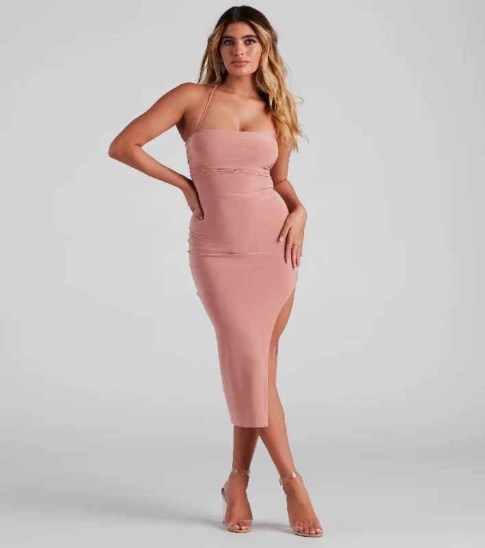 Midi dresses with asymmetric hems for a fashion - forward and dynamic appearanceStylish Strappy Moment Midi Dress Midi dresses with asymmetric hems for a fashion - forward and dynamic appearanceStylish Strappy Moment Midi Dress