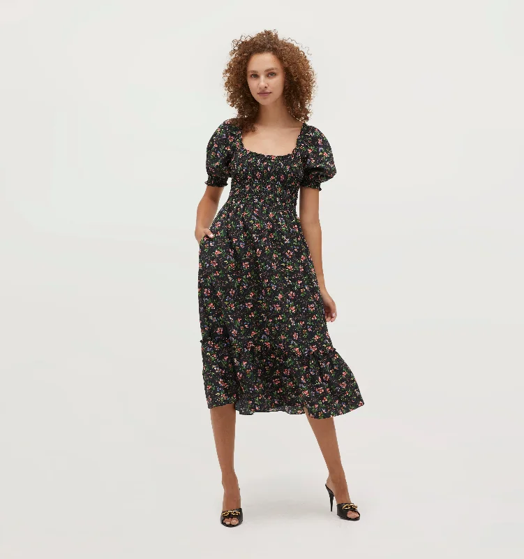 Midi dresses with animal prints for a bold and confident appearanceThe Louisa Nap Dress - Multi Berry Crepe