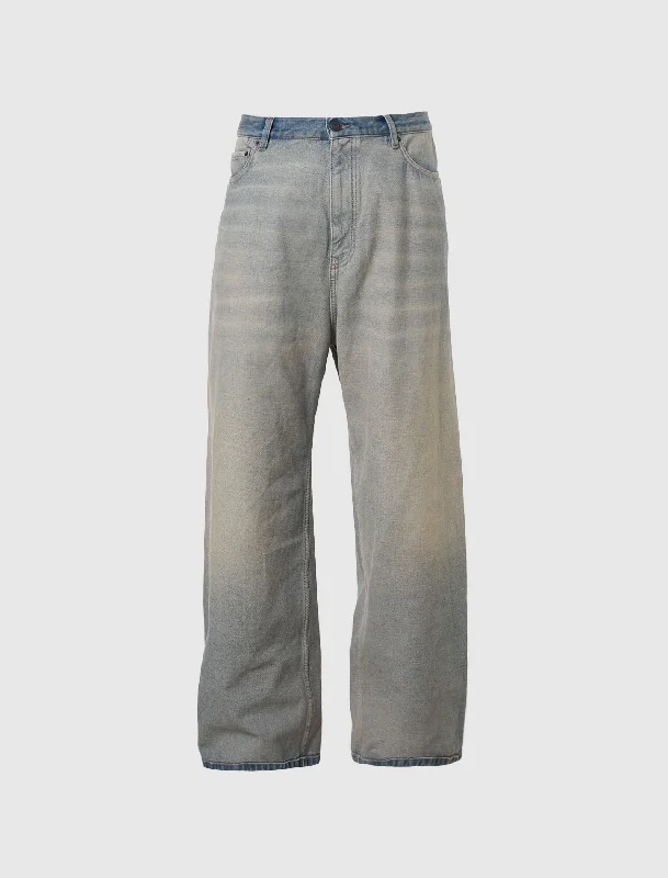 Men's Oversized Distressed Denim Jacket with Ripped Sleeves for a Punk LookBAGGY PANTS Men's Oversized Distressed Denim Jacket with Ripped Sleeves for a Punk LookBAGGY PANTS