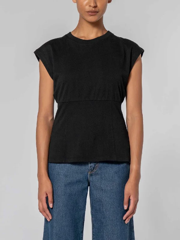 Men's Denim Shirt Jacket in Acid Wash for a Vintage - Inspired LookBodice Tee Black