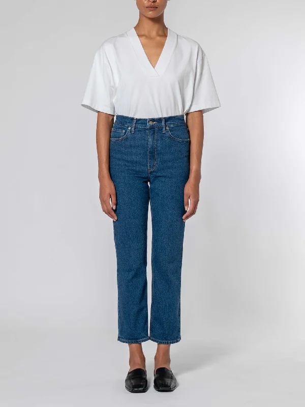 Men's Denim Long - Sleeve Shirt with a Checkered Placket for a Country - Inspired LookEvelyn Jean Stone Men's Denim Long - Sleeve Shirt with a Checkered Placket for a Country - Inspired LookEvelyn Jean Stone