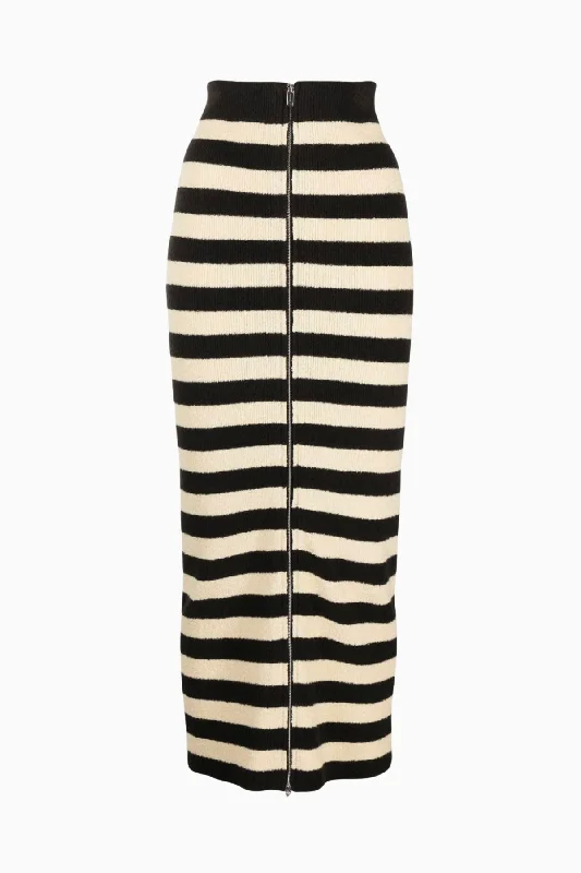 Men's Denim Henley Top with a Contrast Collar for a Stylish TwistNanushka Nima Striped Terry Knit Skirt - Creme/ Off Black Men's Denim Henley Top with a Contrast Collar for a Stylish TwistNanushka Nima Striped Terry Knit Skirt - Creme/ Off Black