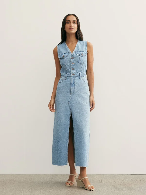Men's Denim Shirt Jacket in Acid Wash for a Vintage - Inspired LookRoxanne Maxi Dress Saunter | Linen Denim Men's Denim Shirt Jacket in Acid Wash for a Vintage - Inspired LookRoxanne Maxi Dress Saunter | Linen Denim