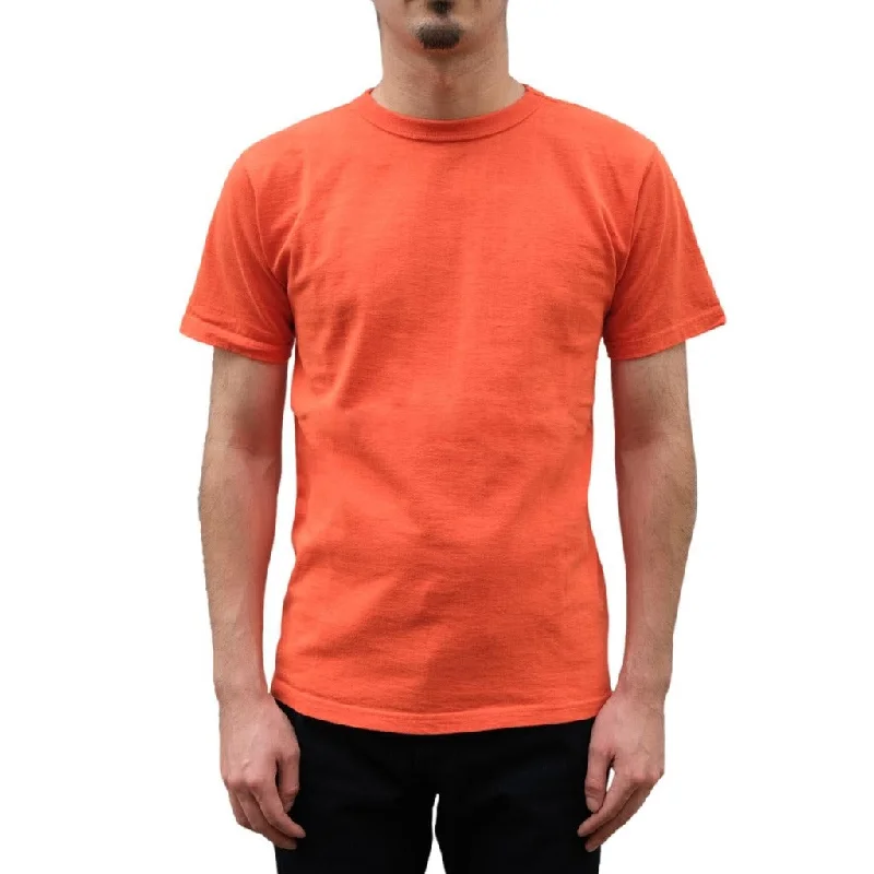 Men's Denim Crop Top for a Modern and Fashion - Forward StyleStudio D'Artisan 9913 Loopwheel Tee (Orange) Men's Denim Crop Top for a Modern and Fashion - Forward StyleStudio D'Artisan 9913 Loopwheel Tee (Orange)