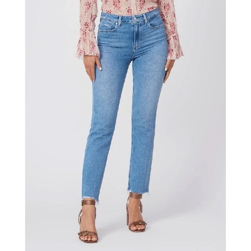 Women's checked casual pants Skinny women jeans with a form - fitting design Cindy Raw Hem