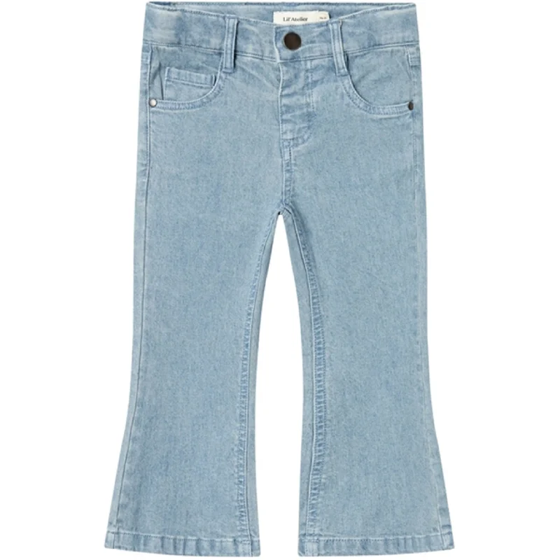 Women's senior - friendly lounge pants Embroidered women jeans with intricate patterns Lil'Atelier Medium Blue Denim Salli Slim Bootcut Jeans