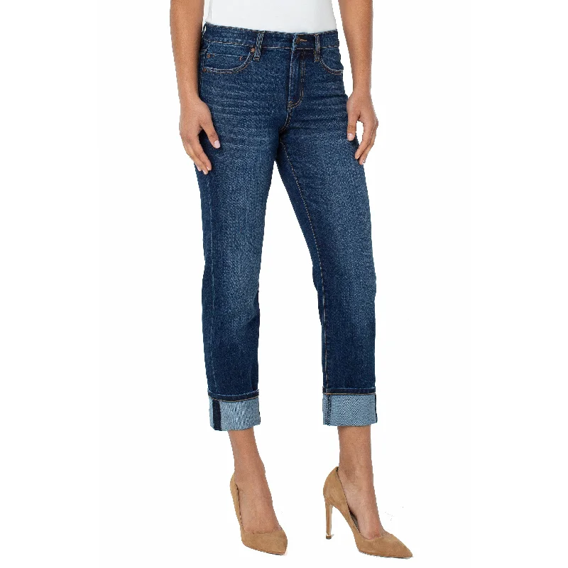 Women's tassel - adorned boho pants Embellished women jeans with studs or rhinestones for a glamorous touch Marley Girlfriend Cuffed