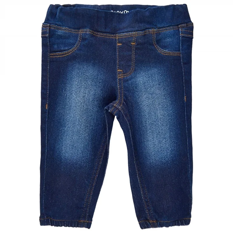 Women's eco - friendly organic pants Mom jeans for a nostalgic and casual look Minymo Dark Blue Denim Jeans Stretch Loose Fit NOOS Women's eco - friendly organic pants Mom jeans for a nostalgic and casual look Minymo Dark Blue Denim Jeans Stretch Loose Fit NOOS