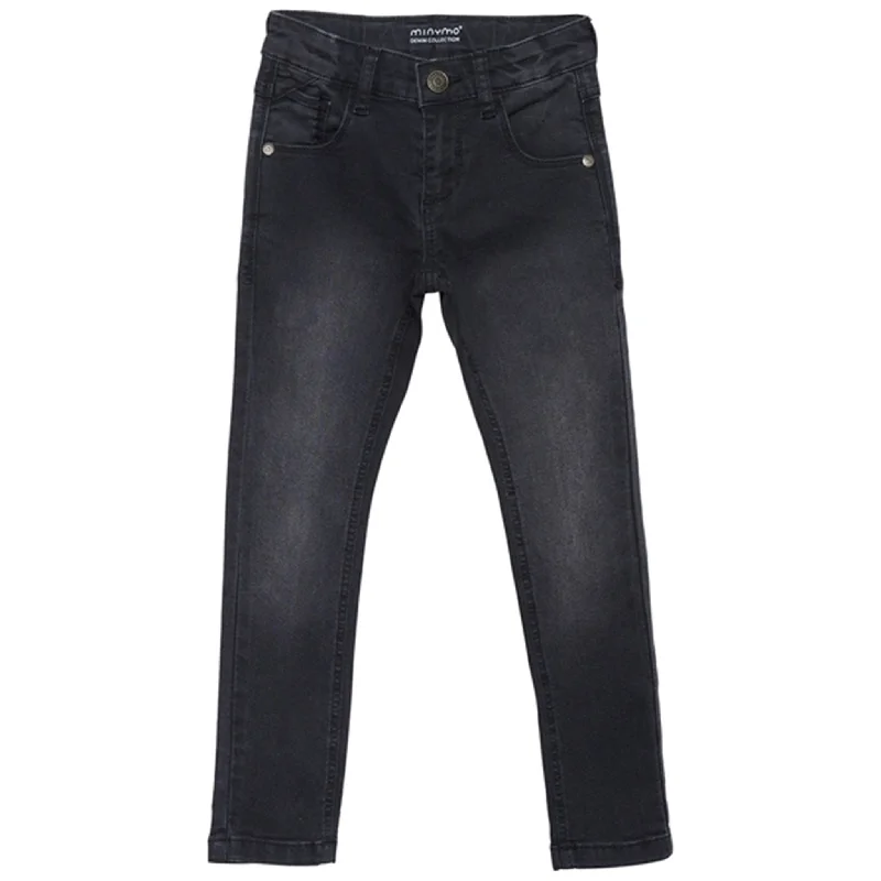 Women's leather moto pants Wide - leg women jeans for a modern and relaxed vibe Minymo Grey Black Jeans Stretch Slim Fit NOOS Women's leather moto pants Wide - leg women jeans for a modern and relaxed vibe Minymo Grey Black Jeans Stretch Slim Fit NOOS