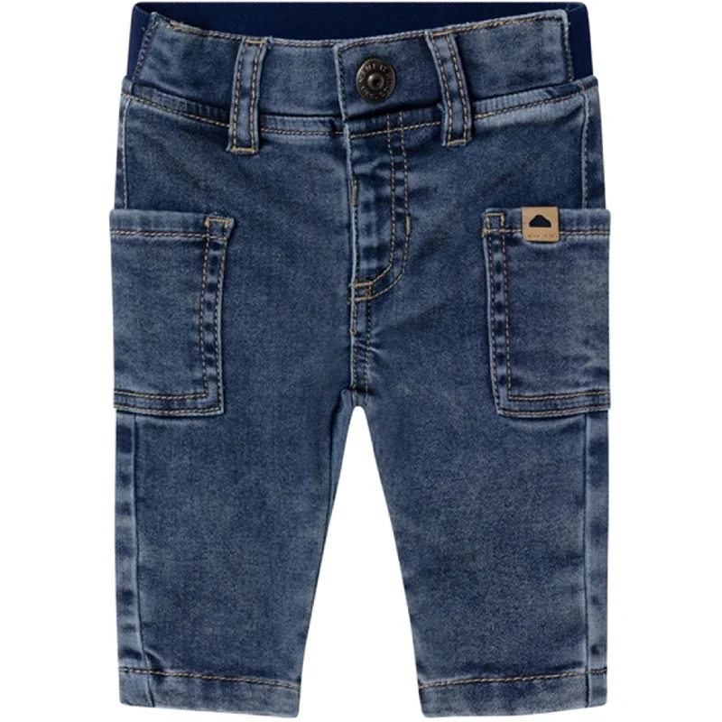 Women's printed floral pants High - waisted women jeans for a flattering silhouette Name it Dark Blue Denim Silas Slim Jeans