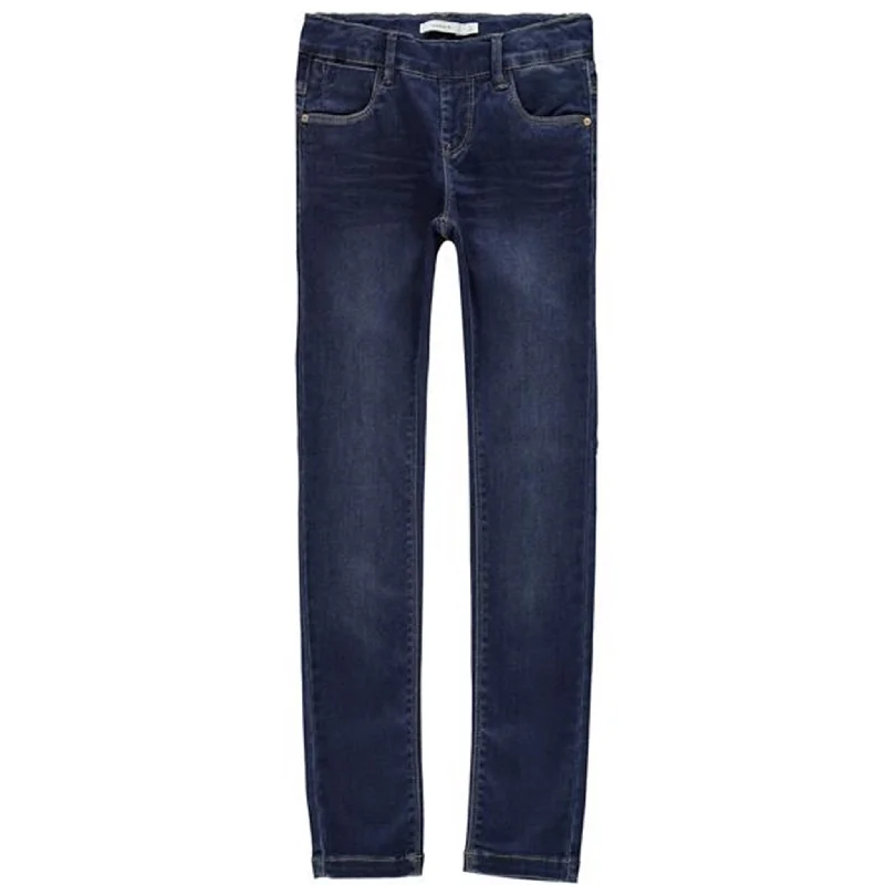 Women's pants with hidden pockets Embellished women jeans with studs or rhinestones for a glamorous touch Name it Dark Blue Melange Polly Jeans Skinny