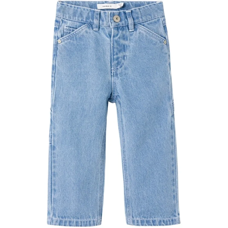 Women's petite - fit skinny pants High - waisted women jeans for a flattering silhouette Name it Light Blue Denim Ryan Straight Jeans