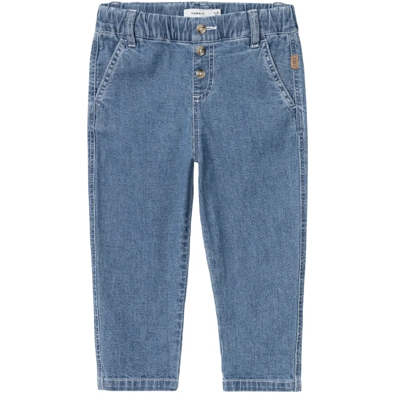 Women's hand - made artisanal pants Acid - wash women jeans with a retro finish Name It Medium Blue Denim Ben Tapered Jeans Women's hand - made artisanal pants Acid - wash women jeans with a retro finish Name It Medium Blue Denim Ben Tapered Jeans