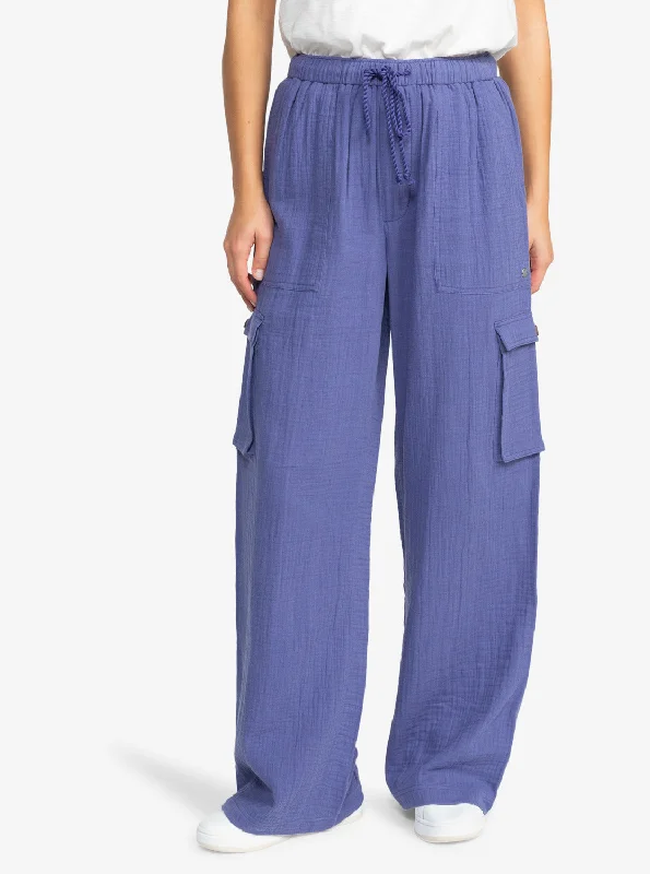 Women's wide - leg dress pants Bootcut women jeans to complement various shoe styles Precious Cargo Gauze High Waisted Pants - Marlin Women's wide - leg dress pants Bootcut women jeans to complement various shoe styles Precious Cargo Gauze High Waisted Pants - Marlin