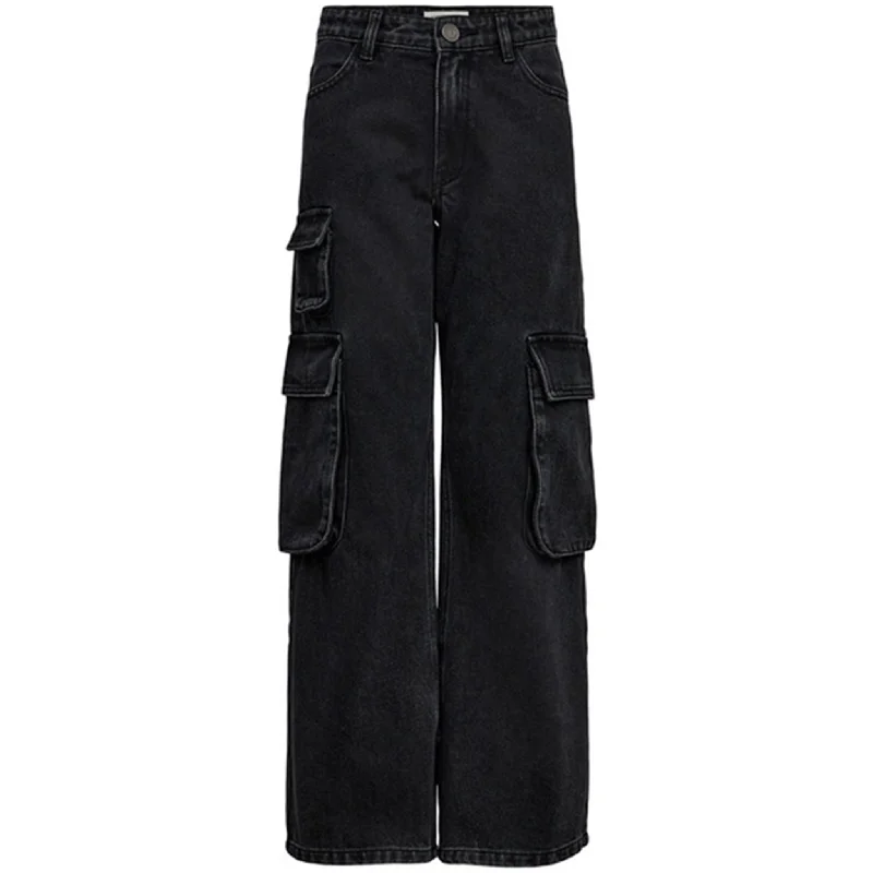 Women's drawstring athletic pants High - rise flare women jeans for a 70s - inspired look Sofie Schnoor Washed Black Pants