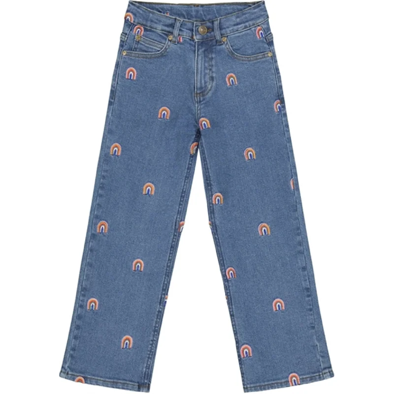 Women's printed floral pants High - waisted women jeans for a flattering silhouette The NEW Light Blue Janet Wide Jeans Women's printed floral pants High - waisted women jeans for a flattering silhouette The NEW Light Blue Janet Wide Jeans