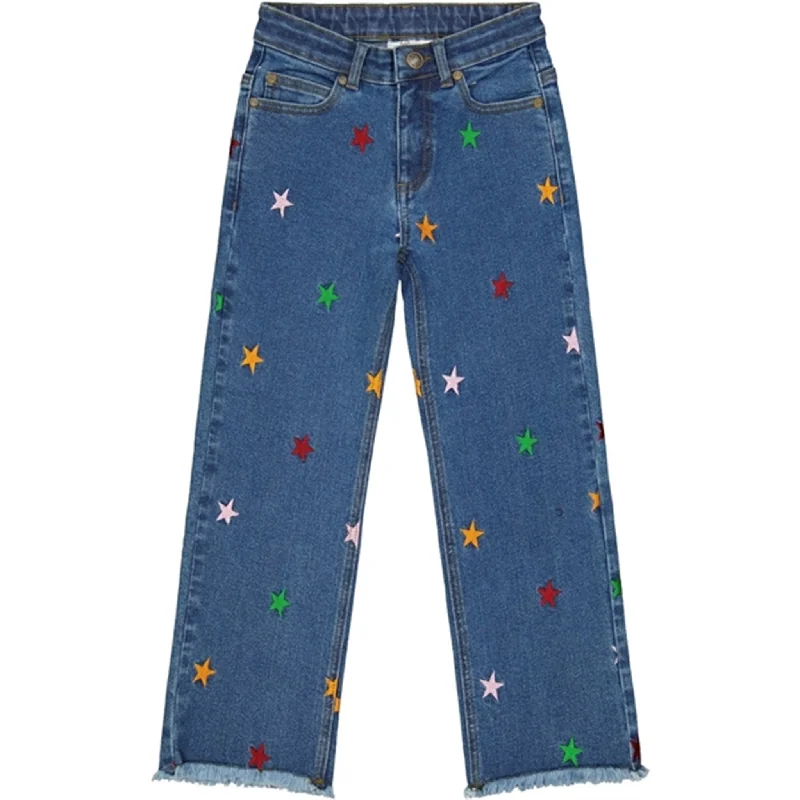 Women's elastic - waist lounge pants Acid - wash women jeans with a retro finish The New Medium blue Dania Star Wide Jeans Women's elastic - waist lounge pants Acid - wash women jeans with a retro finish The New Medium blue Dania Star Wide Jeans