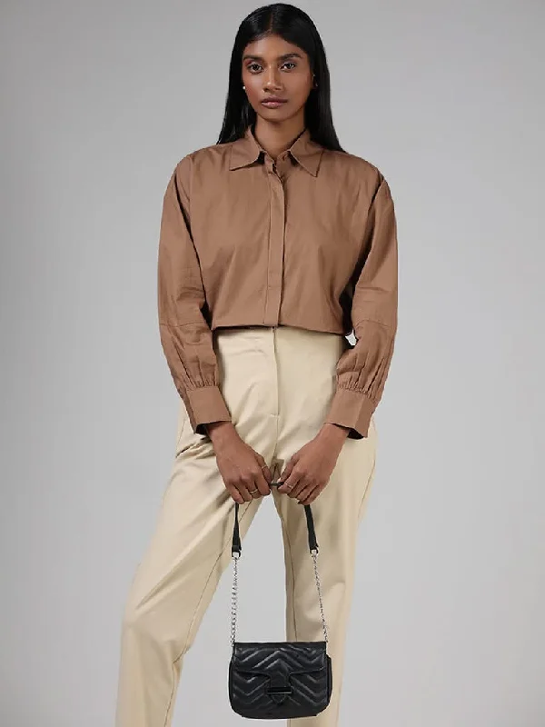 Women's flared office pants Ripped women jeans for a rebellious and fashion - forward style Wardrobe Solid Tan Shirt Women's flared office pants Ripped women jeans for a rebellious and fashion - forward style Wardrobe Solid Tan Shirt