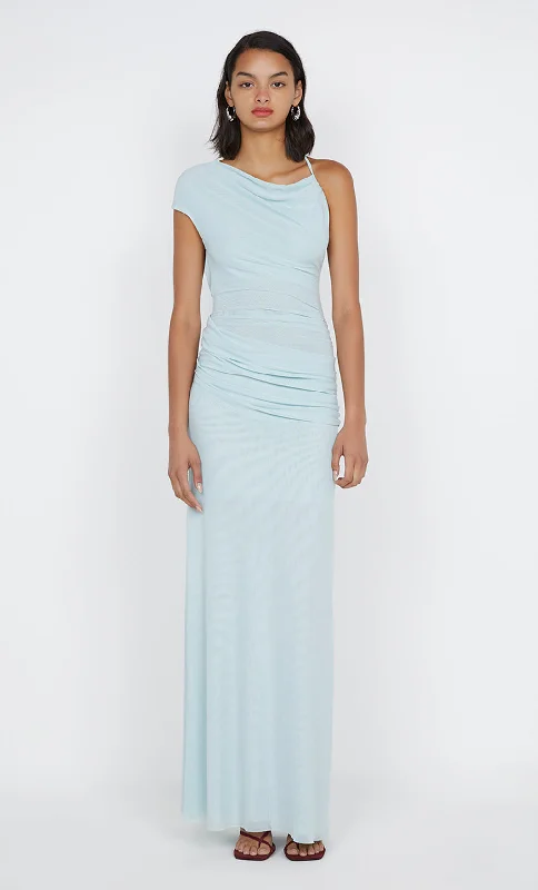 Maxi dresses with a button - down front for a classic lookALARA ASYM DRESS - OCEAN MIST