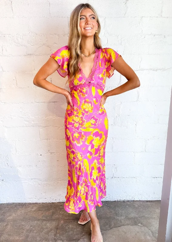 Maxi dresses with polka dot prints for a playful styleBeach Sunrise Maxi Dress
