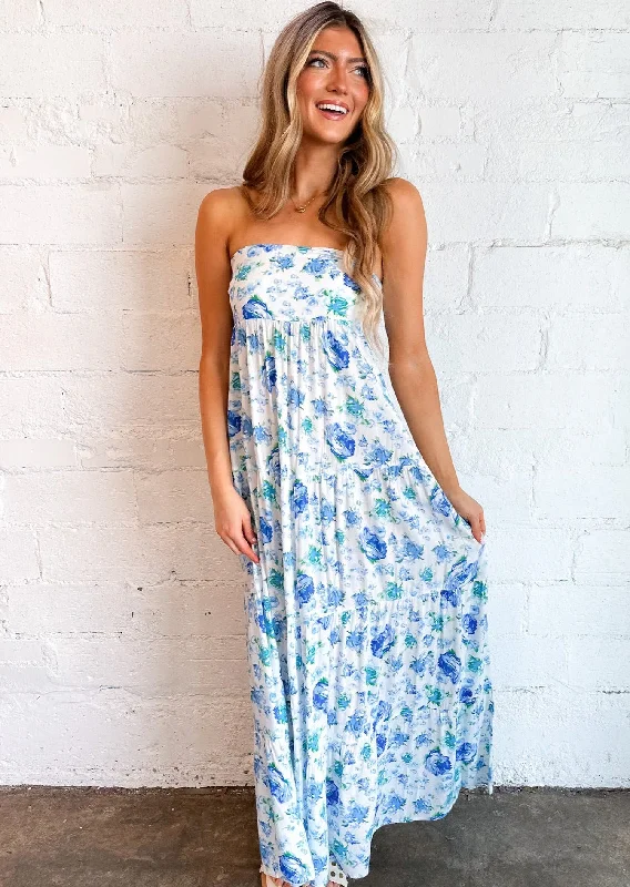 Metallic maxi dresses for a glamorous New Year's Eve partyDreamy Floral Maxi Dress