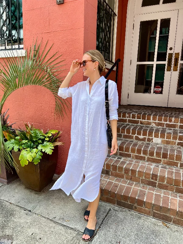 Maxi dresses with a cinched waist for a defined silhouetteElizabeth Maxi Dress White Linen Maxi dresses with a cinched waist for a defined silhouetteElizabeth Maxi Dress White Linen