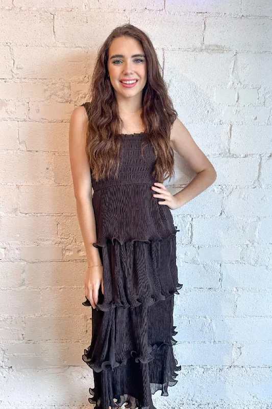 Maxi dresses with a wrap - around style for a customizable fitMaxi Tiered Dress