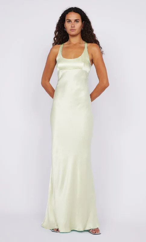 Maxi dresses with side slits for a touch of allureMAXINA CROSSOVER DRESS - ICE YELLOW