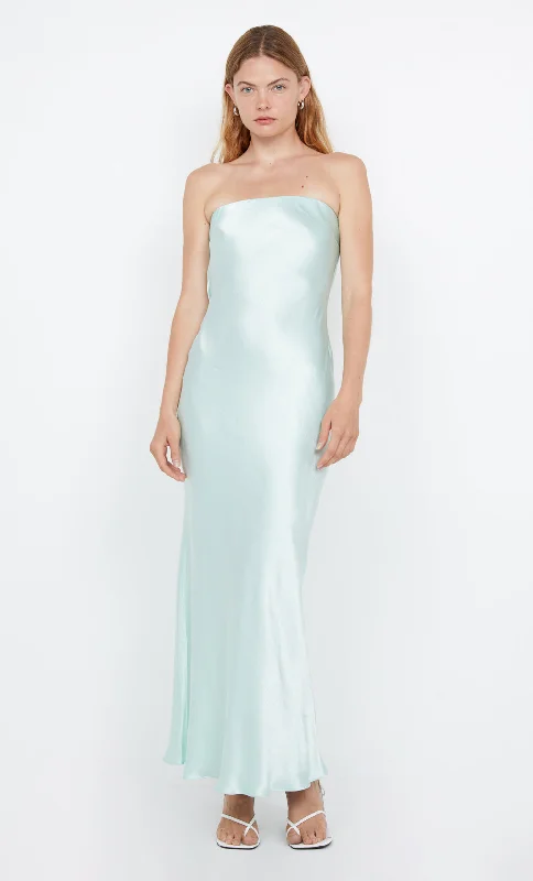 Maxi dresses with cold - shoulder cutouts for a trendy lookMOON DANCE STRAPLESS DRESS - MINT