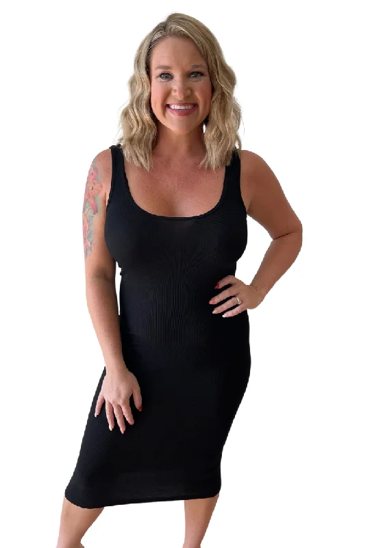 Maxi dresses with polka dot prints for a playful styleRibbed Tank Maxi Dress