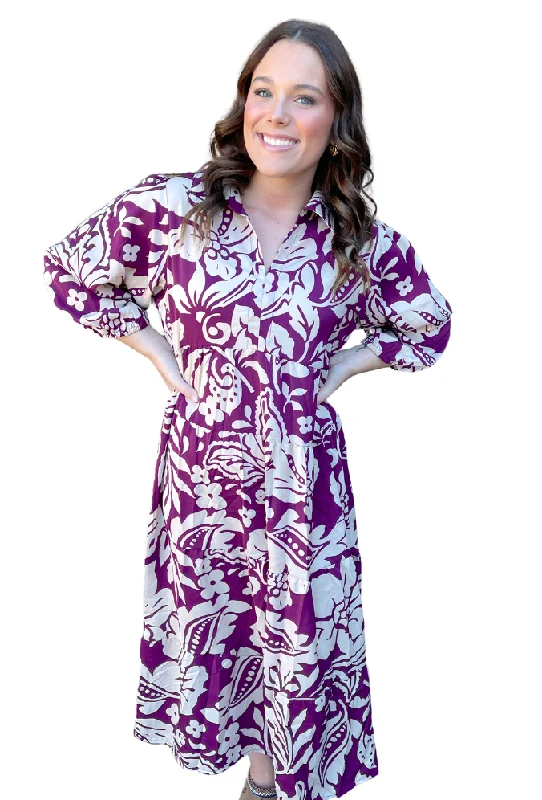 Maxi dresses with a ruffled neckline for a charming lookRight At Home Dress