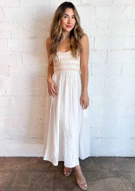 Maxi dresses with a ruffled neckline for a charming lookSolid Sweet Nothings Midi Dress