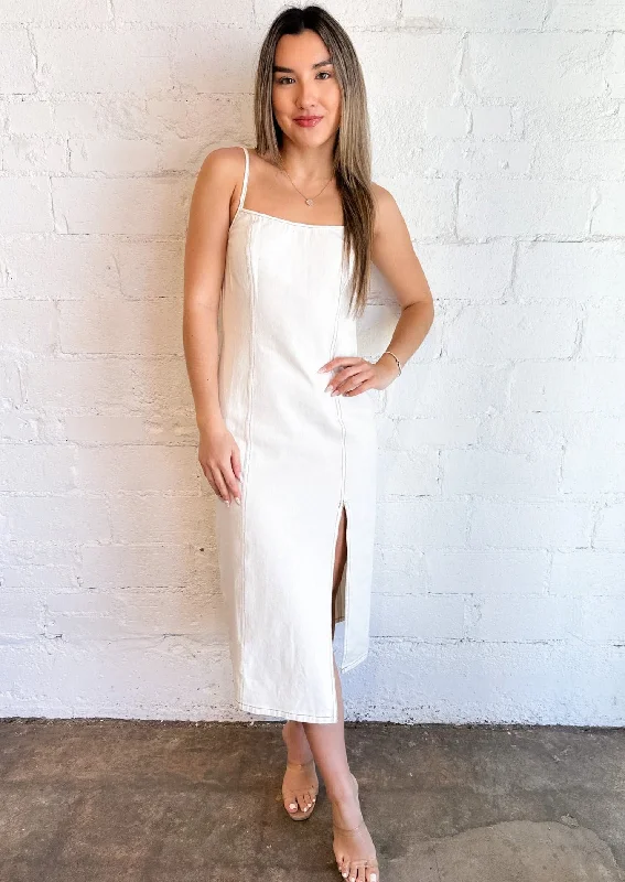 Maxi dresses with a gathered skirt for a voluminous and dramatic effectTwill Midi Dress Maxi dresses with a gathered skirt for a voluminous and dramatic effectTwill Midi Dress