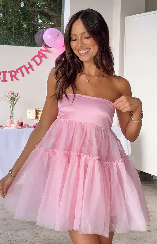 Mini dresses with belted waists for a defined silhouetteAbigail Pink Strapless Mini Dress Mini dresses with belted waists for a defined silhouetteAbigail Pink Strapless Mini Dress