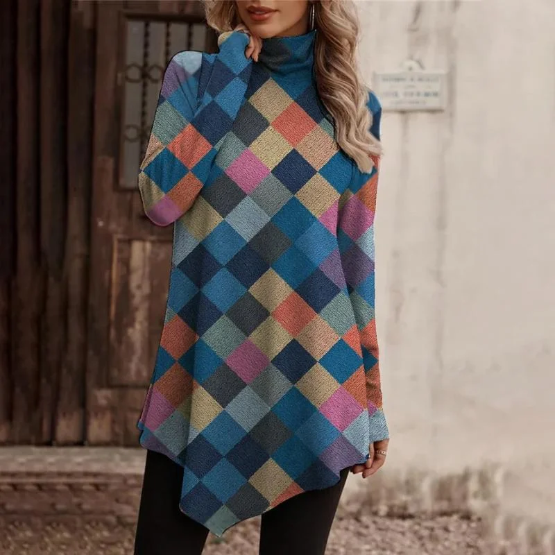 Mini dresses with fringe for a bohemian styleColourful Plaid Shirt Dress