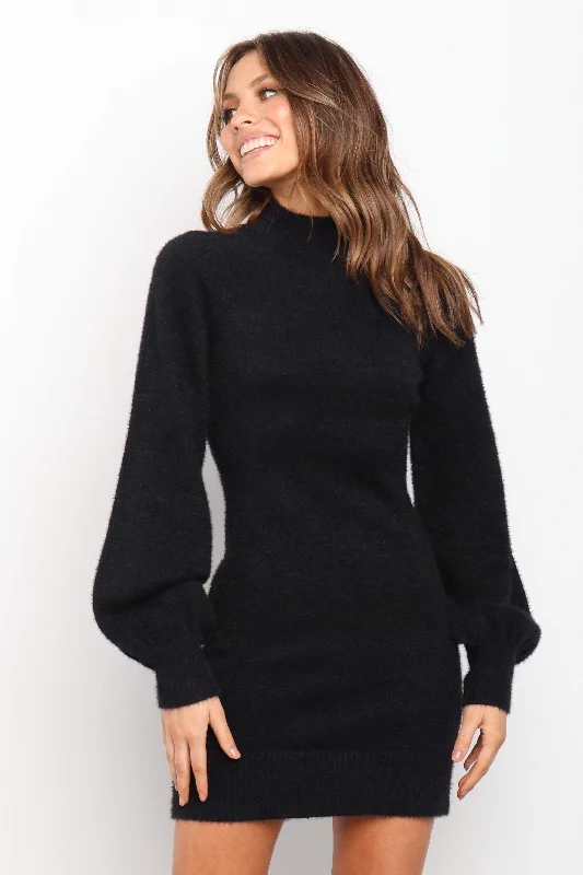 Mini dresses with puff sleeves for a vintage lookDaril Dress - Black