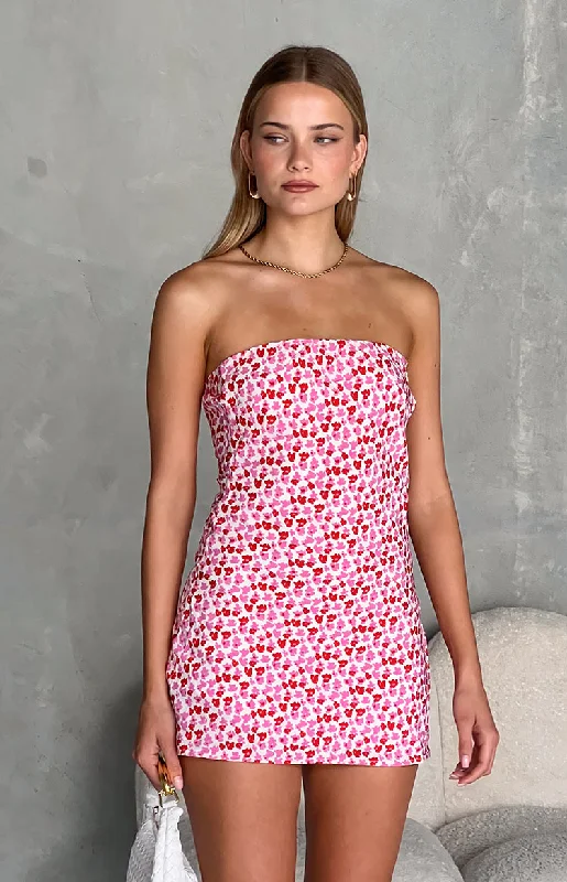 Mini dresses with tassel accents for a fun touchEllie Pink And Red Speckled Mini Dress