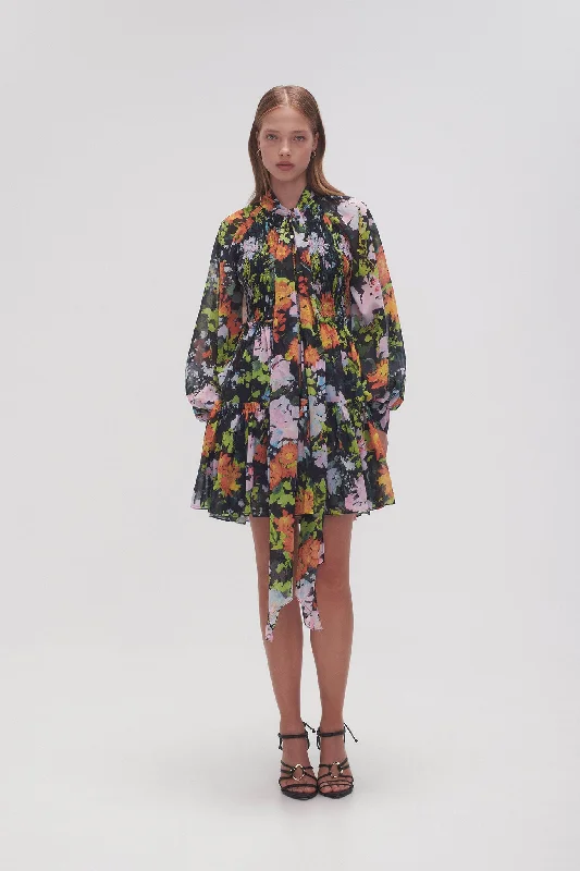 Mini dresses with cold - shoulder designsMarlowe Shirred Mini Dress