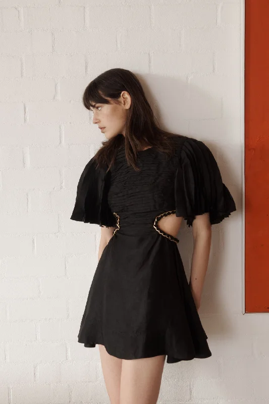 Mini dresses with geometric prints for a modern aestheticMonica Chain Link Mini Dress